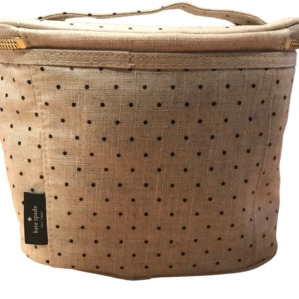 Kate Spade Out To Lunch Tote Cream Black Polka Dot
